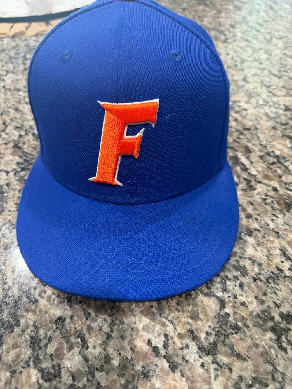 New Era Royal Blue Hat with Orange 'F' Patch
